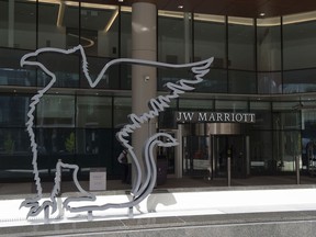 Opening day  of the  JW Marriott Edmonton ICE District hotel on 102 Street downtown. Photos of the presidential suite and the health club called Archetype on August 1, 2019. Photo by Shaughn Butts / Postmedia