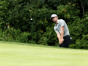 Will Gordon, USA, chips during the third round of the 1932ByBateman Open at the Edmonton Country Club in Edmonton, on Saturday, Aug. 3, 2019. Photo by Ian Kucerak/Postmedia