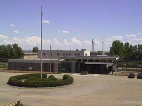 The Front Gates of Drumheller Institution.