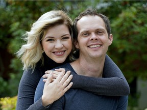 Christina Garies, left, and Chase Padgett met at the 2017 Edmonton Fringe Theatre Festival and got engaged at the same festival in 2018. Now the couple are getting married on Aug. 23, 2019 and they're holding the ceremony on-stage at a special Fringe Theatre Festival show.