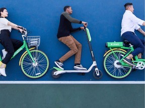 Lime, one of the city's two approved e-scooter vendors, also operates e-assist bikes and traditional bikes, but currently only offering e-scooter sharing in Edmonton.