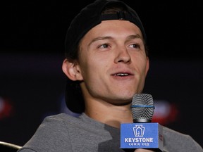 Tom Holland speaks at the 2019 Keystone Comic Con at the Pennsylvania Convention Center in Philadelphia on Monday, Aug. 26, 2019.
