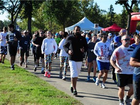 EDMONTON, ALTA: ¬†SEPTEMBER 14, 2014 -- The Terry Fox Run at Hawrelak park in Edmonton, September 14, 2014.