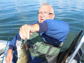 Neil's brother-in-law Russell Letwin with Walleye 101. Neil Waugh/Edmonton Sun