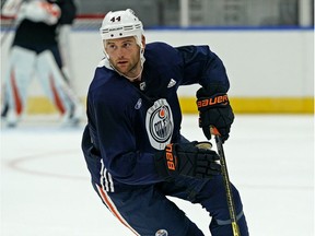 Edmonton Oiler Zack Kassian skates at Edmonton Oilers training camp in Edmonton on Friday September 13, 2019.