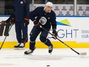 Anton Burdasov (71) drills during Edmonton Oilers Training Camp at Rogers Place in Edmonton, on Wednesday, Sept. 18, 2019. Photo by Ian Kucerak/Postmedia