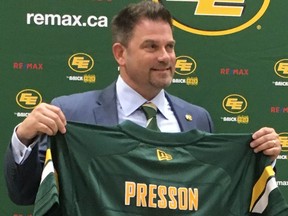 The Edmonton Eskimos have named Chris Presson as the club's new president and CEO. His term will begin on Sept. 1, 2019.