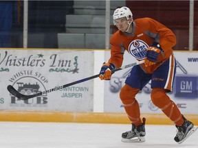 Vincent Desharnais (73) drills during the Edmonton Oilers Development Camp at Jasper Arena on July 5, 2017.