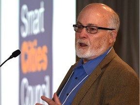 Philip Bane, Managing Director of the Smart Cities Council, at the opening of the Smart Cities Council Readiness Workshop in Edmonton, Wednesday, Oct. 9, 2019. The Council is a network of leading companies that helps cities tap into the transformative power of smart technologies. Ed Kaiser/Postmedia