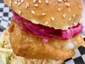 The Woodshed Burgers Effing Fish Fillet. Paul Shufelt/Edmonton Sun