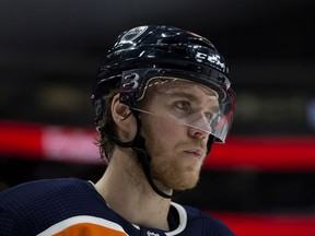 Edmonton Oilers captain Connor McDavid during second period NHL action against the Florida Panthers at Rogers Place, in Edmonton Sunday Oct. 27, 2019. Photo by David Bloom