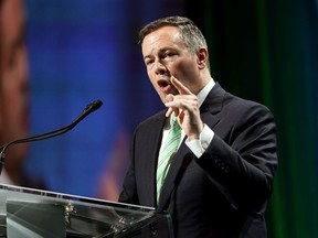 Alberta Premier Jason Kenney speaks at the Rural Municipalities of Alberta 2019 Fall Convention at the Edmonton Convention Center in Edmonton on Friday November 15, 2019.