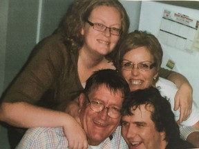 Nadine Skow (top left) at a family gathering. Skow was murdered by an ex-boyfriend, Silva Koshwal, in her apartment in 2015.