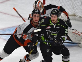 Jalen Luypen scored two goals in a 7-1 win for the Edmonton Oil Kings over the Regina Pats on Sunday, Dec. 1, 2019, at Rogers Place in Edmonton.