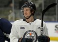 Edmonton Oilers player Kailer Yamamoto at team practice in Edmonton on Monday Dec. 30, 2019. The winger has been called up from the farm team.