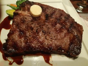 The LUX Steakhouse much-publicized "dry-aged" ribeye steak is not the best value proposition in the market. GRAHAM HICKS / EDMONTON SUN