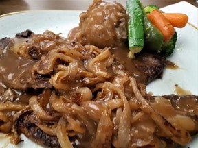 One delicious plate of liver 'n' onions, smothered in gravy at the Century Mile Casino's Derby Restaurant. Photos by GRAHAM HICKS / EDMONTON SUN