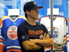 Tyler Benson at the Edmonton Oilers rookie camp in Edmonton on Thursday, Sep. 5, 2019.