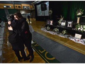 There was an outpouring of grief at the public memorial service to remember victims of last week's air crash outside Tehran, Iran, at the Saville Community Sports Centre in Edmonton on Sunday, Jan. 12, 2020.