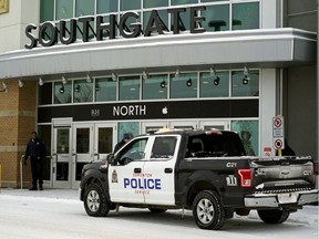 Police are investigating an armed robbery at King's Fine Jewellery in Southgate Centre mall in Edmonton on Monday, Jan. 13, 2020.