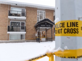 Edmonton homicide detectives are investigating a suspicious death at 10330 115 Street in central Edmonton on Wednesday, Dec. 4, 2019.