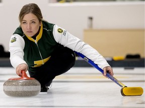 University of Alberta Pandas skip Selena Sturmay practises at the Saville Curling Club, in Edmonton Tuesday Jan. 28, 2020.