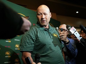 Edmonton Eskimos football club's new head coach, Scott Milanovich, was introduced at a news conference held at the Sawmill Restaurant in Sherwood Park on Wednesday, Jan. 15, 2020.