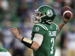 The Saskatchewan Roughriders' Cody Fajardo was the CFL's all-star quarterback in 2019.