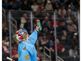 Edmonton Oil Kings goaltender Sebastian Cossa is seen playing the Prince Albert Raiders at Rogers Place in Edmonton, on Friday, Jan. 17, 2020.