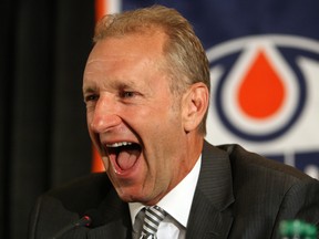 Ralph Krueger responds to a question after he was announced as Oilers head coach at Millenium Place in Sherwood Park on June, 26  2012.