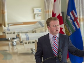 Minister of Health Tyler Shandro at the Mazankowski Alberta Heart Institute to announce $100 million investment in Alberta operating rooms on March 3, 2020.
