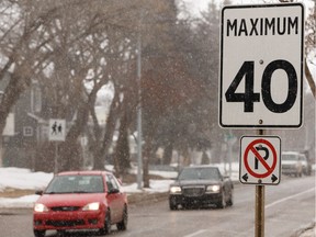 City council voted to reduce the residential speed limits to 40 km/h across the city such as those seen in the King Edward Park neighbourhood in Edmonton, on Wednesday, March 11, 2020.