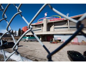 The Calgary Flames players parking area was empty at the Scotiabank Saddledome in Calgary after the NHL suspended the season on Thursday, March 12, 2020. The league took the action to help slow the spread of COVID-19. Gavin Young/Postmedia