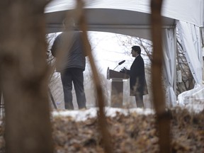 Prime Minister Justin Trudeau addresses Canadians on the COVID-19 pandemic from Rideau Cottage in Ottawa on Monday, March 30, 2020.