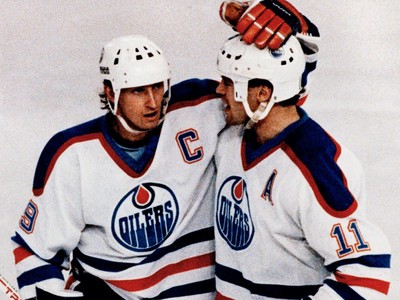 Edmonton Oilers Wayne Gretzky And Mark Messier