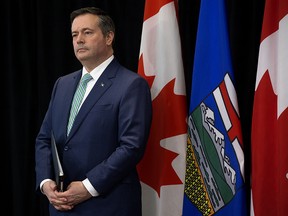 Premier Jason Kenney at the Alberta Legislature in Edmonton on April 6, 2020.