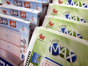 Lotto MAX and Lotto 649 tickets.