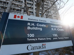 The Statistics Canada building in Ottawa is seen in this, Feb. 27, 2018, file photo.