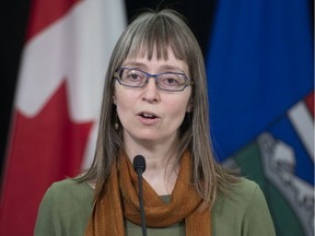 Alberta's chief medical officer of health Dr. Deena Hinshaw provides an update, from Edmonton on Friday, May 1, 2020, on the COVID-19 pandemic in the province.
