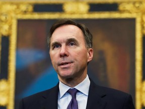 Minister of Finance Bill Morneau speaks to the news media in Ottawa, Feb. 18, 2020.