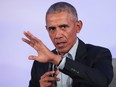 Former U.S. President Barack Obama speaks to guests at the Obama Foundation Summit on the campus of the Illinois Institute of Technology on Oct. 29, 2019 in Chicago, Ill.