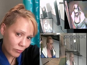Edmonton police have released surveillance video of Terri Ann Rowan on Aug. 6, 2019 leaving Dwayne's Home. Remains of the 33-year-old woman were found in an alley in the neighbourhood of Sherwood on Aug. 15, 2019. Police are hoping for tips on the final hours of Rowan's life.