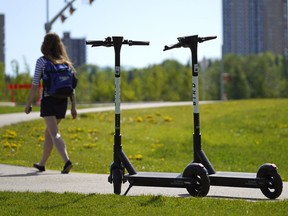 Electric scooter companies Lime and Bird returned to Edmonton on Tuesday, June 2, 2020, after being delayed by about two months due to the COVID-19 pandemic. There are about 200 scooters available for rent in the city.