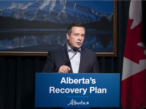 Premier Jason Kenney and President of Treasury Board and Minister of Finance Travis Toews answered questions from reporters, from Calgary on Monday, June 29, 2020, on the plan for Alberta's economic recovery.