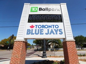 A general view of TD Ballpark where the spring training game between the Tampa Bay Rays and Toronto Blue Jays has been canceled do to the COVID-19 virus.