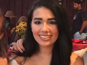 Police say Nadia El-Dib', pictured here, was killed by ex-boyfriend Abderrahmane (Adam) Bettahar on March 25, 2018. Bettahar was shot dead by police west of Edmonton less than a week after El-Dib's murder.