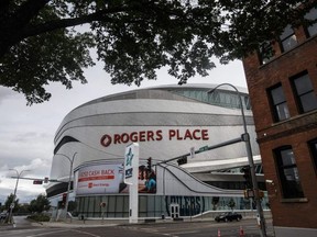 Home of the Edmonton Oilers, Rogers Place arena in Edmonton is seen on Thursday July 2, 2020. The NHL officially announced Edmonton, along with Toronto, as the two hub cities for the NHL playoffs.