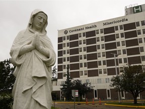 The Misericordia Community Hospital in Edmonton is shut down on Wednesday, July 8, 2020, after an outbreak of COVID-19 caused three deaths and infected 35 patients and staff.