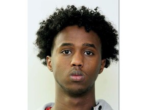 Police are searching for Salah Ali Aden, charged in connection to a Leduc shooting in July.
