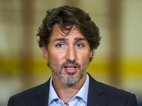 Canadian Prime Minister Justin Trudeau makes an announcement at Yorkwoods Public School in Toronto, Ont. on Wednesday August 26, 2020. Ernest Doroszuk/Toronto Sun/Postmedia